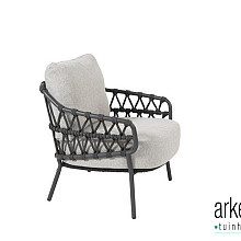 Calpi low dining chair anthracite with 2 cushions Anthracite